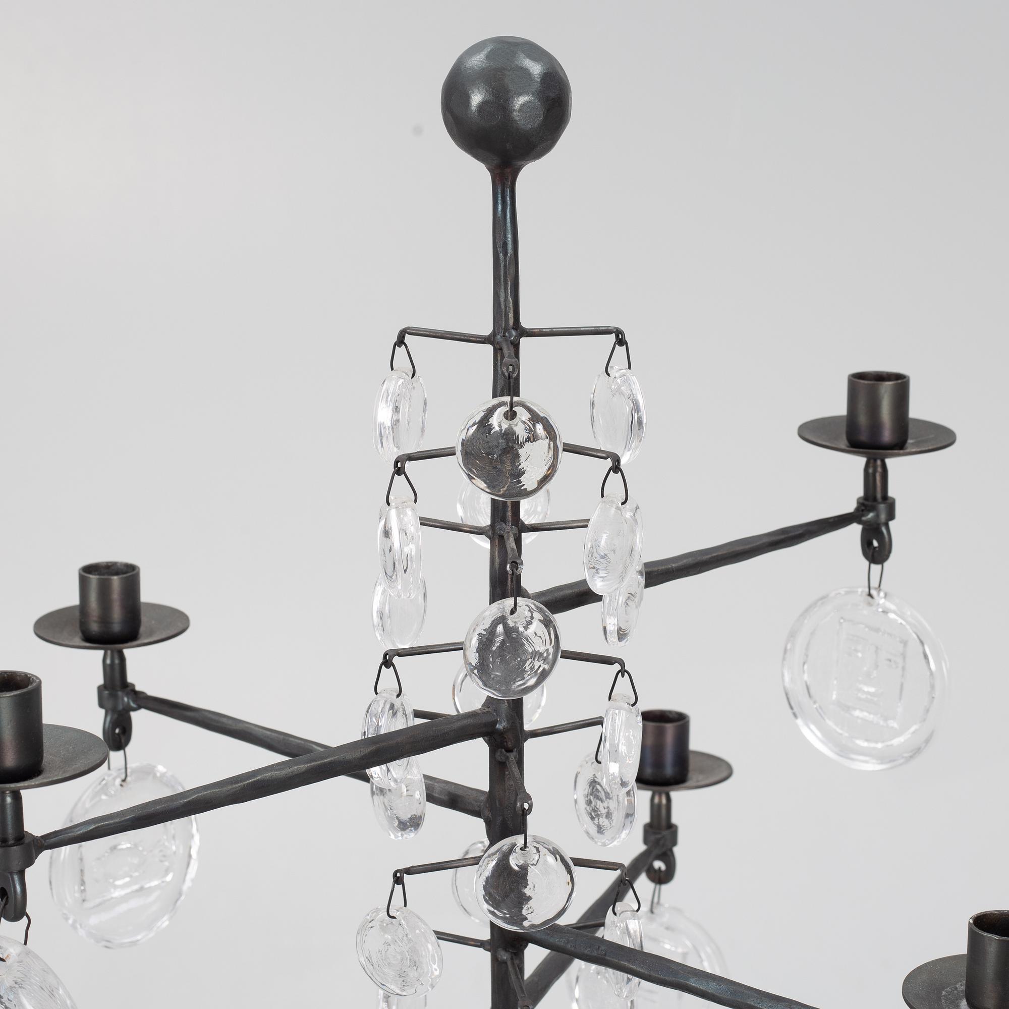 Erik Höglund, golvkandelaber, Boda Smide, 1960-70-tal.