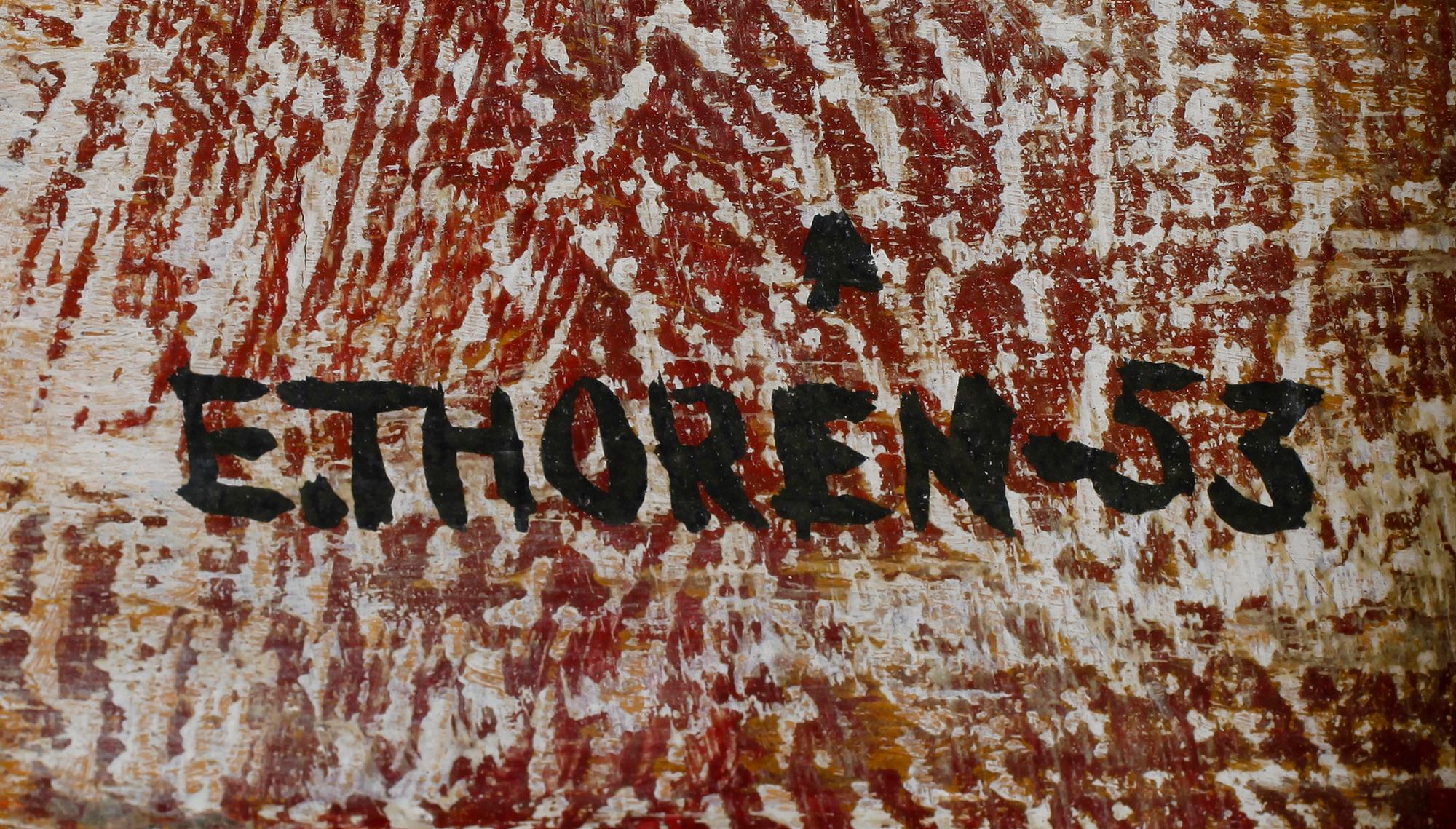 ESAIAS THORÉN, olja på pannå, sign och dat -53.
