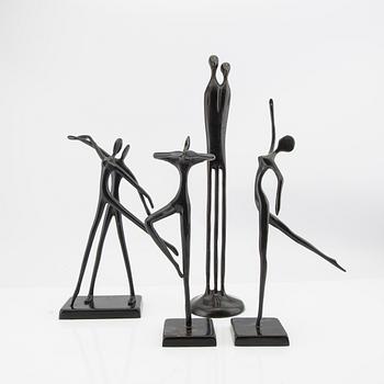 Bodrul Khalique and Louise Hederström sculptures, 4 pieces for IKEA 2000-2004, patinated bronze.