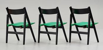 HANS J WEGNER, a set of 6+3+1 "Politiken" chairs for Getama, Denmark.