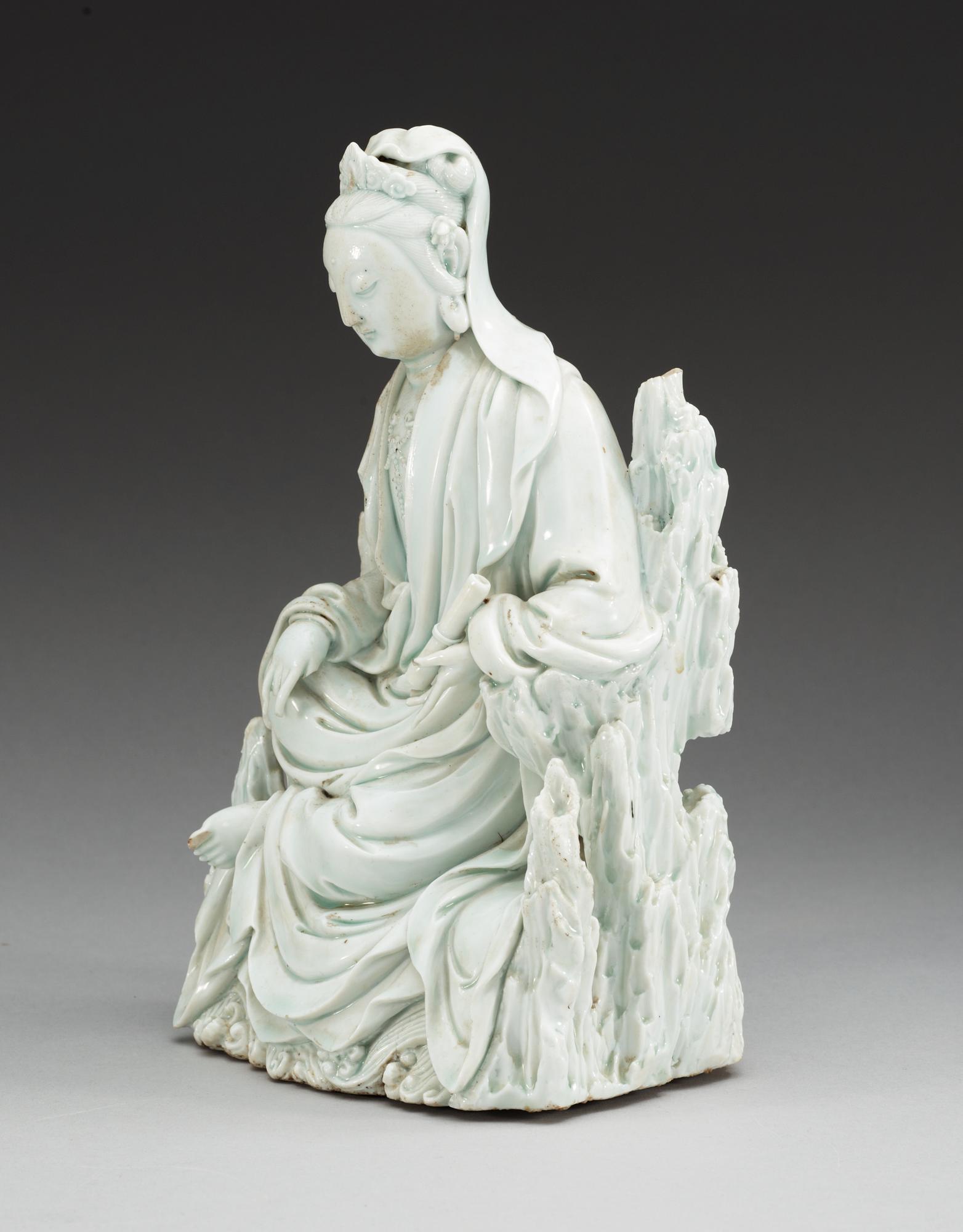 A blanc de chine figure of Guanyin, Ming dynasty.