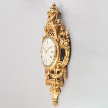 Robert Engström, a Gustavian style wall clock, Stockholm, Sweden, first half of the 20th century.