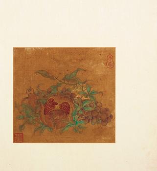 A fine album titled "Song hua ji jin ce", with 12 paintings, and 3 calligraphy, presumably Qing dynasty 17/18th Century.