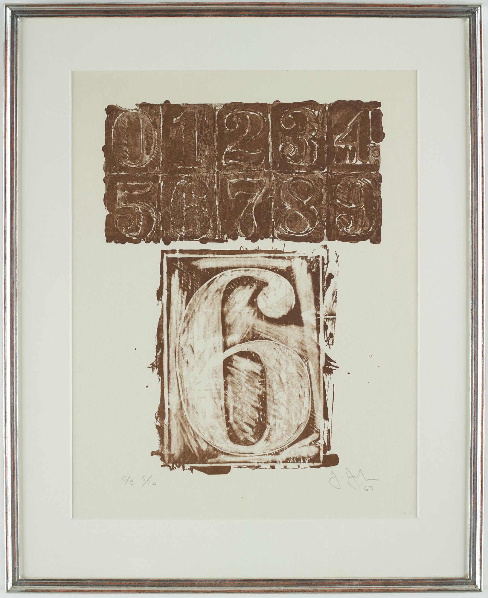 Jasper Johns, "6" ur "0-9".