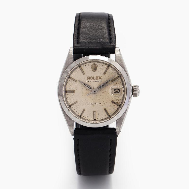 Rolex, Oysterdate Precision, rannekello, 30 mm, teräs, manuaalinen.