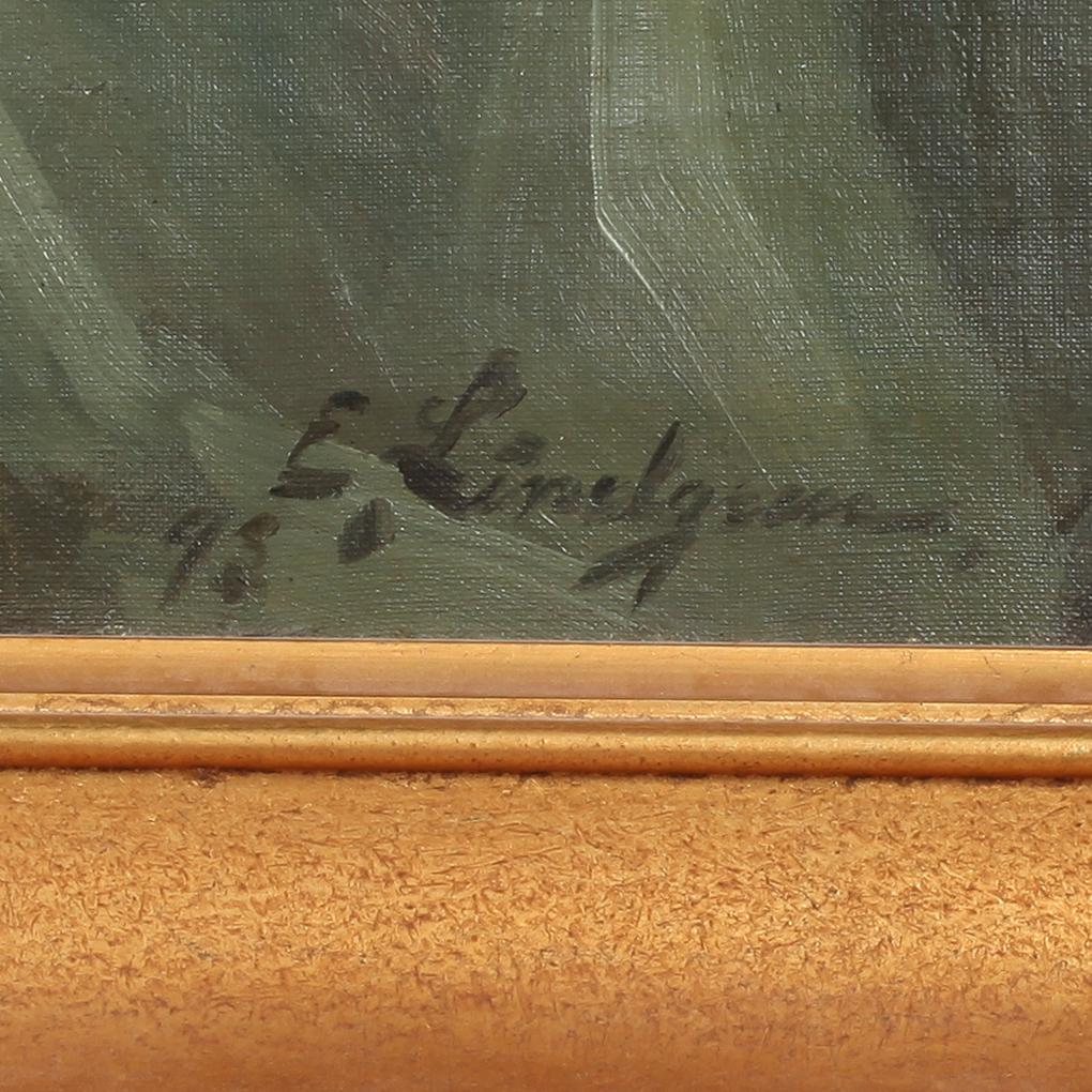EMIL LINDGREN, olja på duk, signerad.