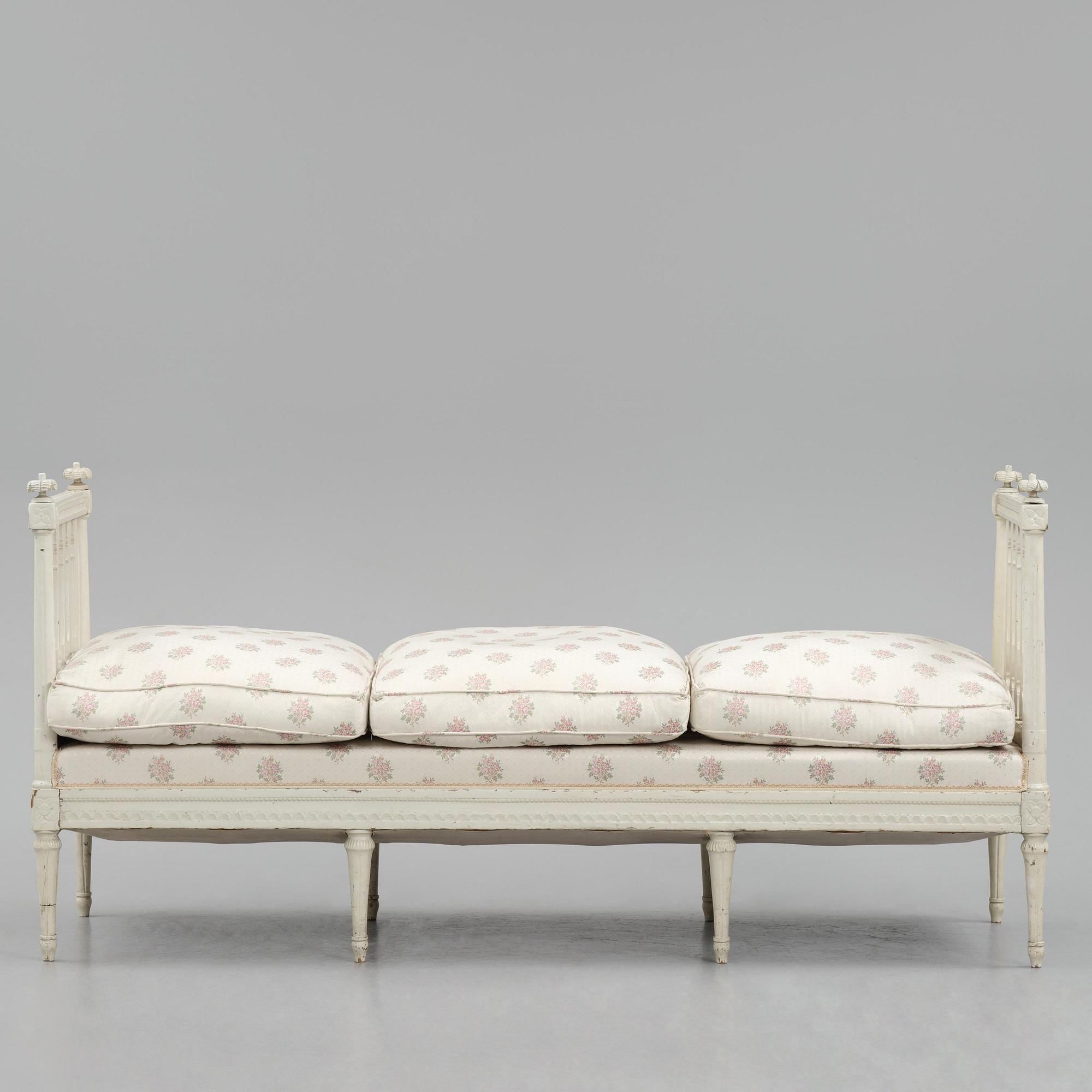 A Swedish Gustavian sofa, late 18th century.