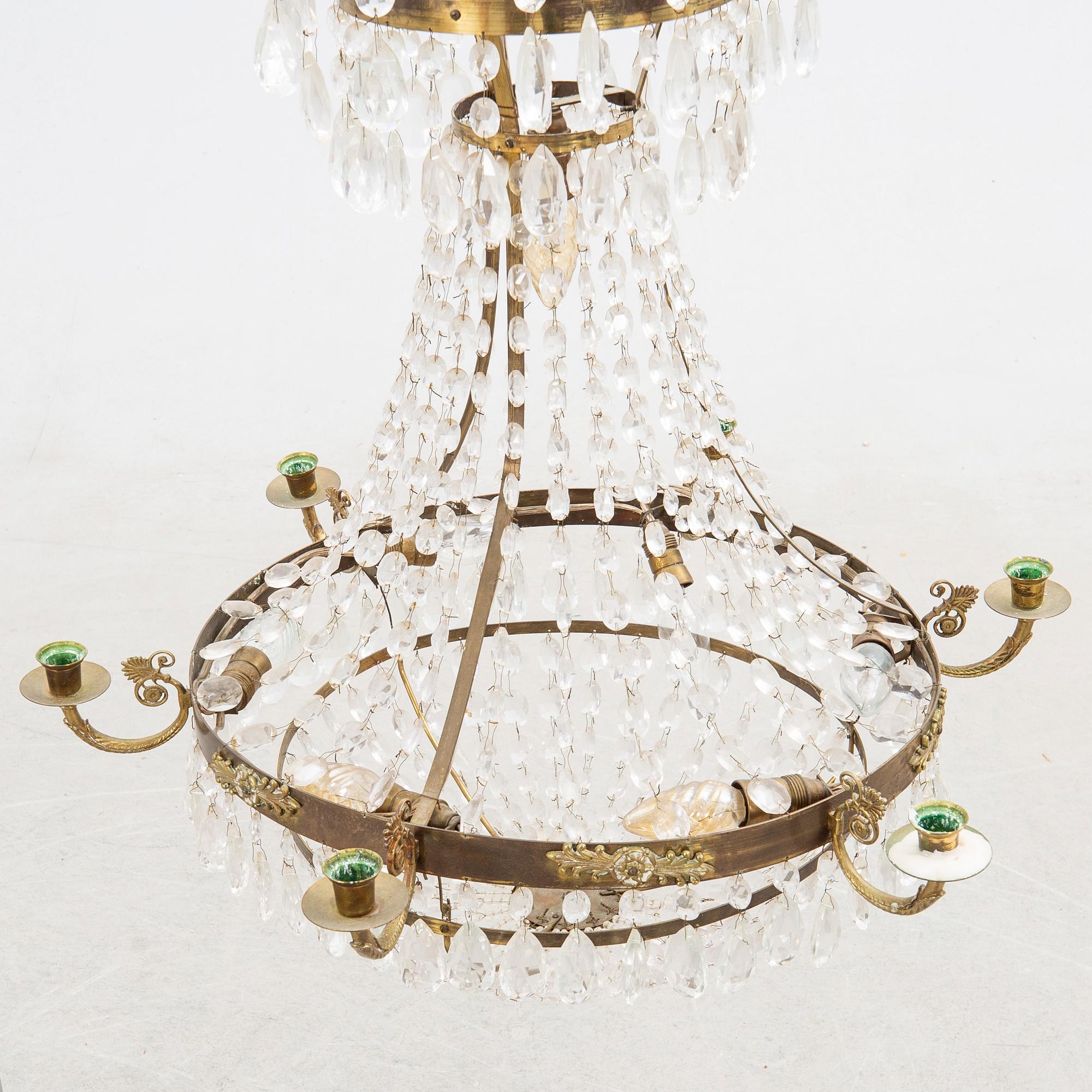 Chandelier, Gustavian style, 20th century.