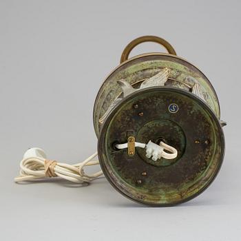 An art déco table lamp.