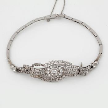 A BRACELET set with old- and eight-cut diamonds.