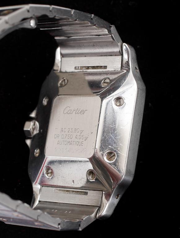 ARMBANDSUR, herr, Cartier, Santos, automatisk, stål och guld.