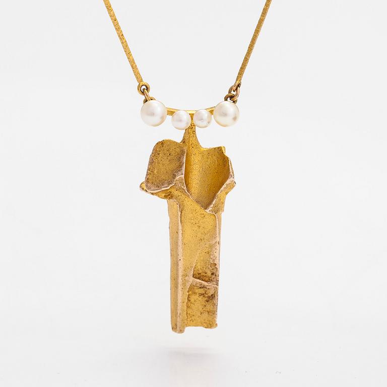 Björn Weckström, collier, "Moln", 14K guld med odlade pärlor, Lapponia.