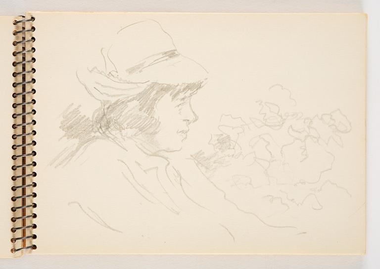 Lotte Laserstein, 1 skissblock med ca 14 teckningar varav 1 signerad.