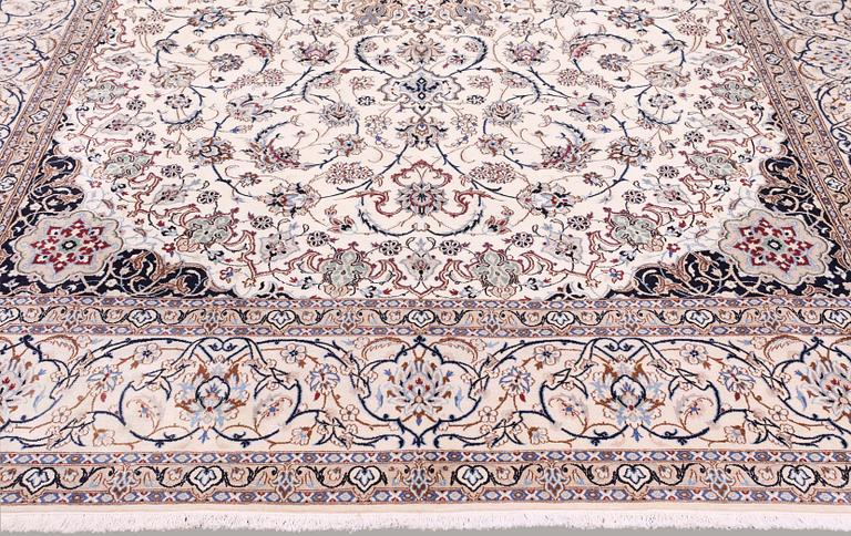 A carpet, Nain Part Silk, sk 9 LAA,  427 x 312 cm.