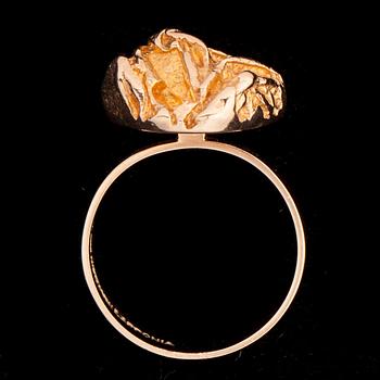 Björn Weckström, RING "Gulros" 14K guld, Lapponia 1972.