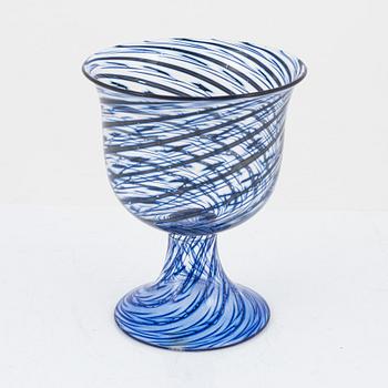 Eva Englund, a 'graal' glass goblet, Orrefors Gallery, 1982.