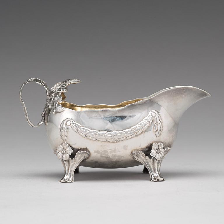 Lars Boye, gräddsnäcka, silver, Stockholm, 1772, rokoko.