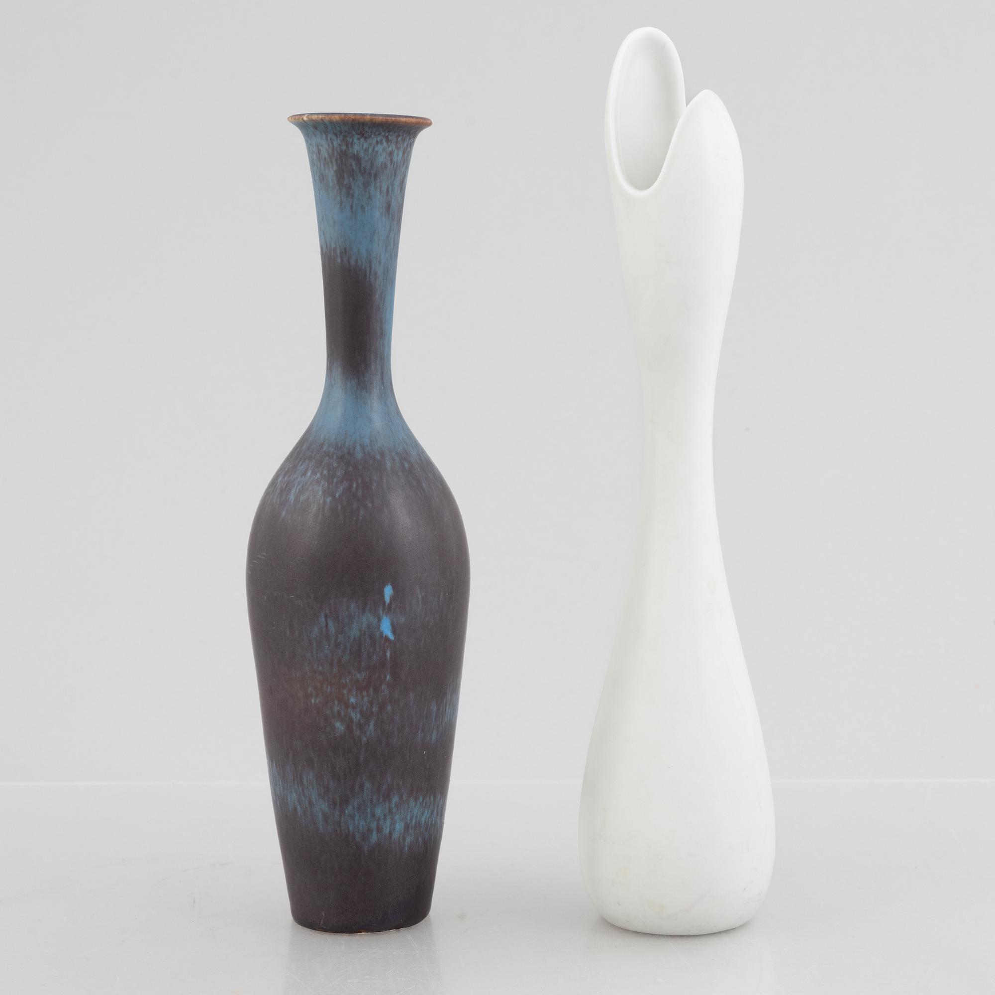 Gunnar Nylund, two vases, including 'Caolina', Rörstrand.