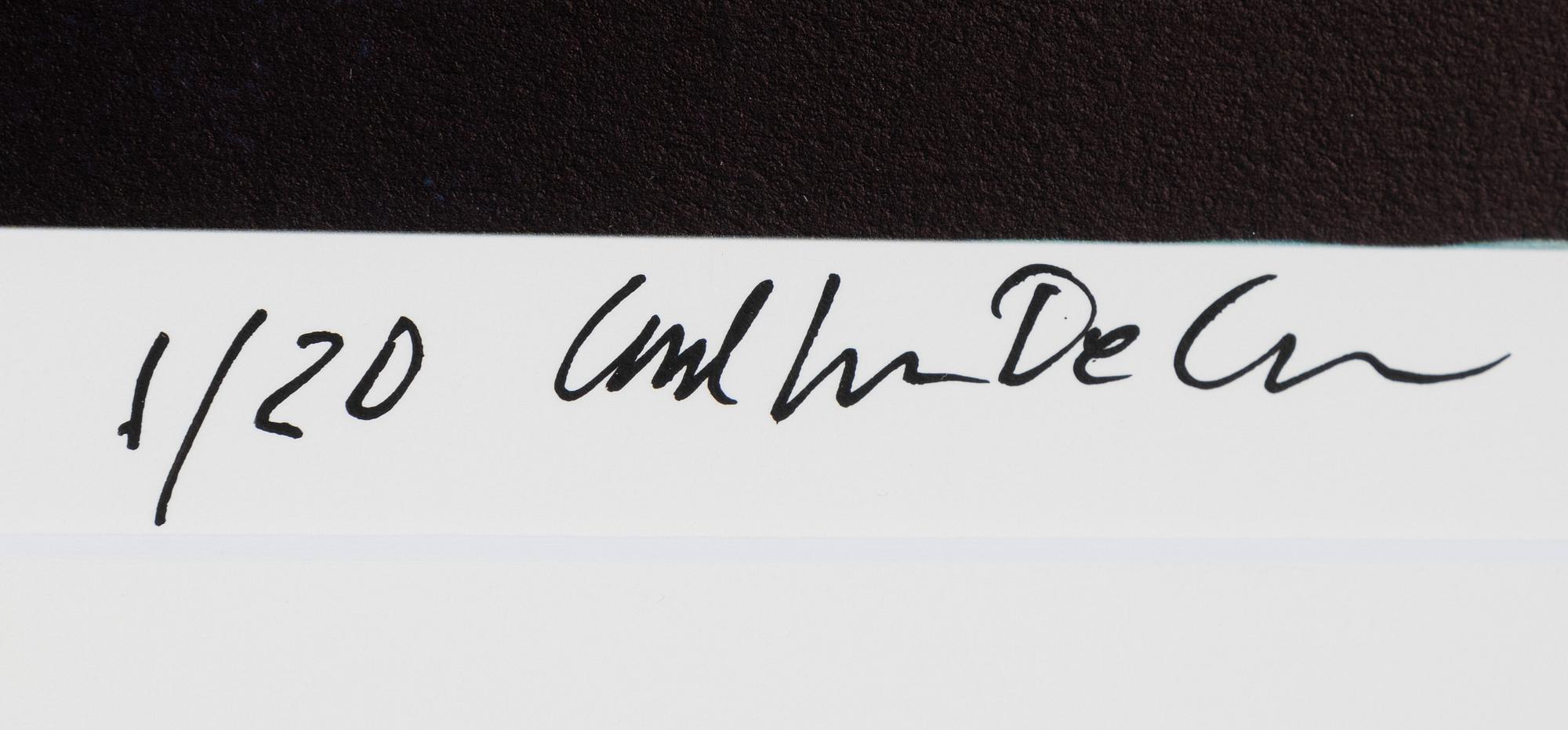 Carl Johan De Geer, pigment print, signed 1/20.