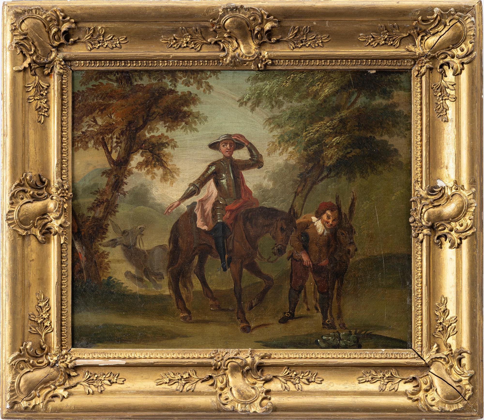 Unknown artist, 18th century, Sancho Panza and Don Quixote.