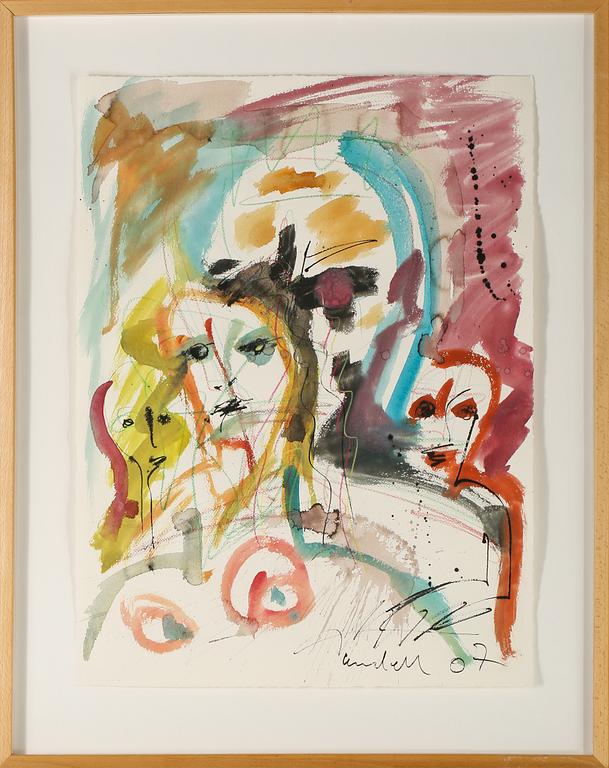 ULF LUNDELL, blandteknik, signerad och daterad 07.