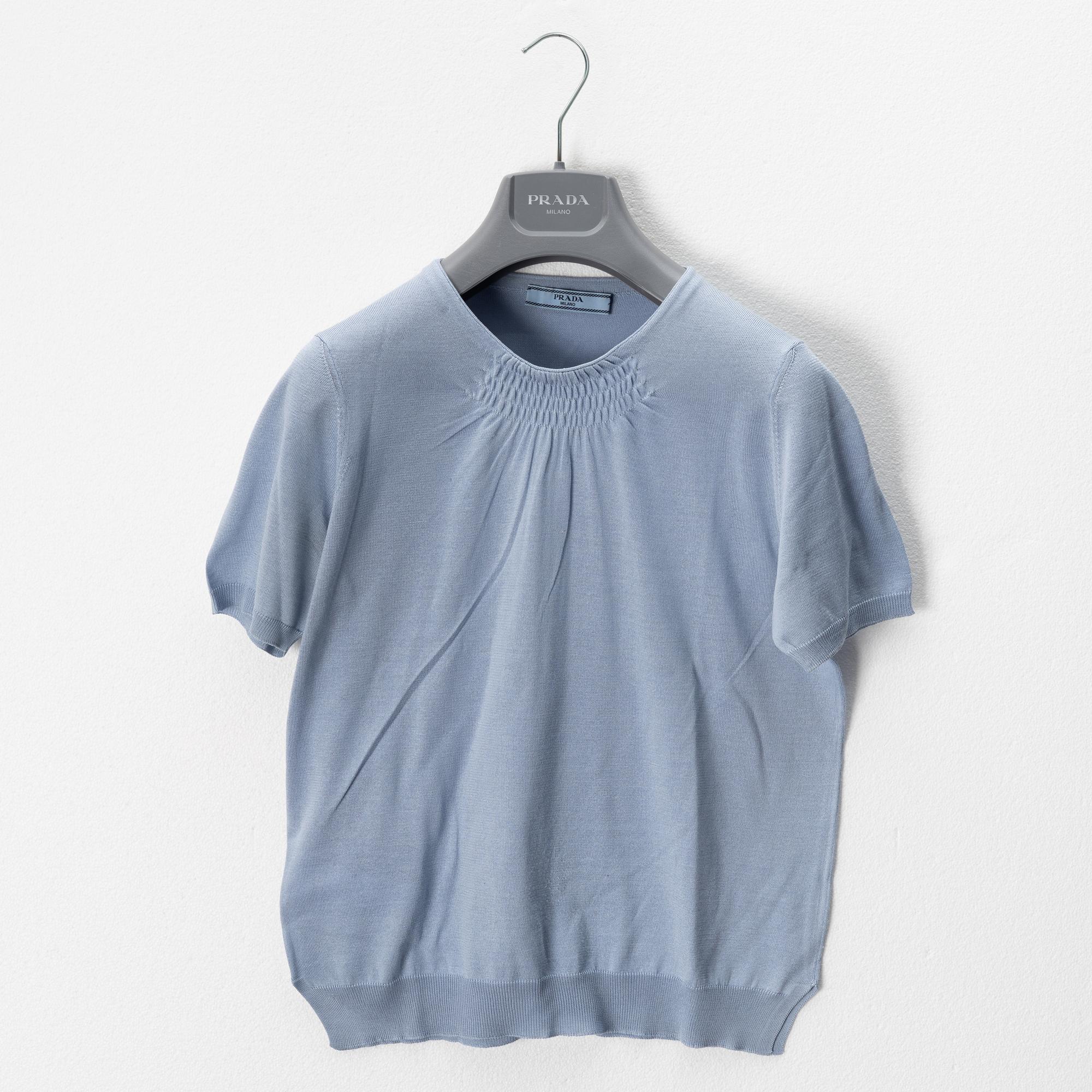 Prada, a set of three silk tops, size 40.