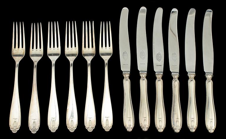 BESTICK, 12 st, silver,"Vasa", GAB, Stockholm, 1900-tal, vikt 450 g .