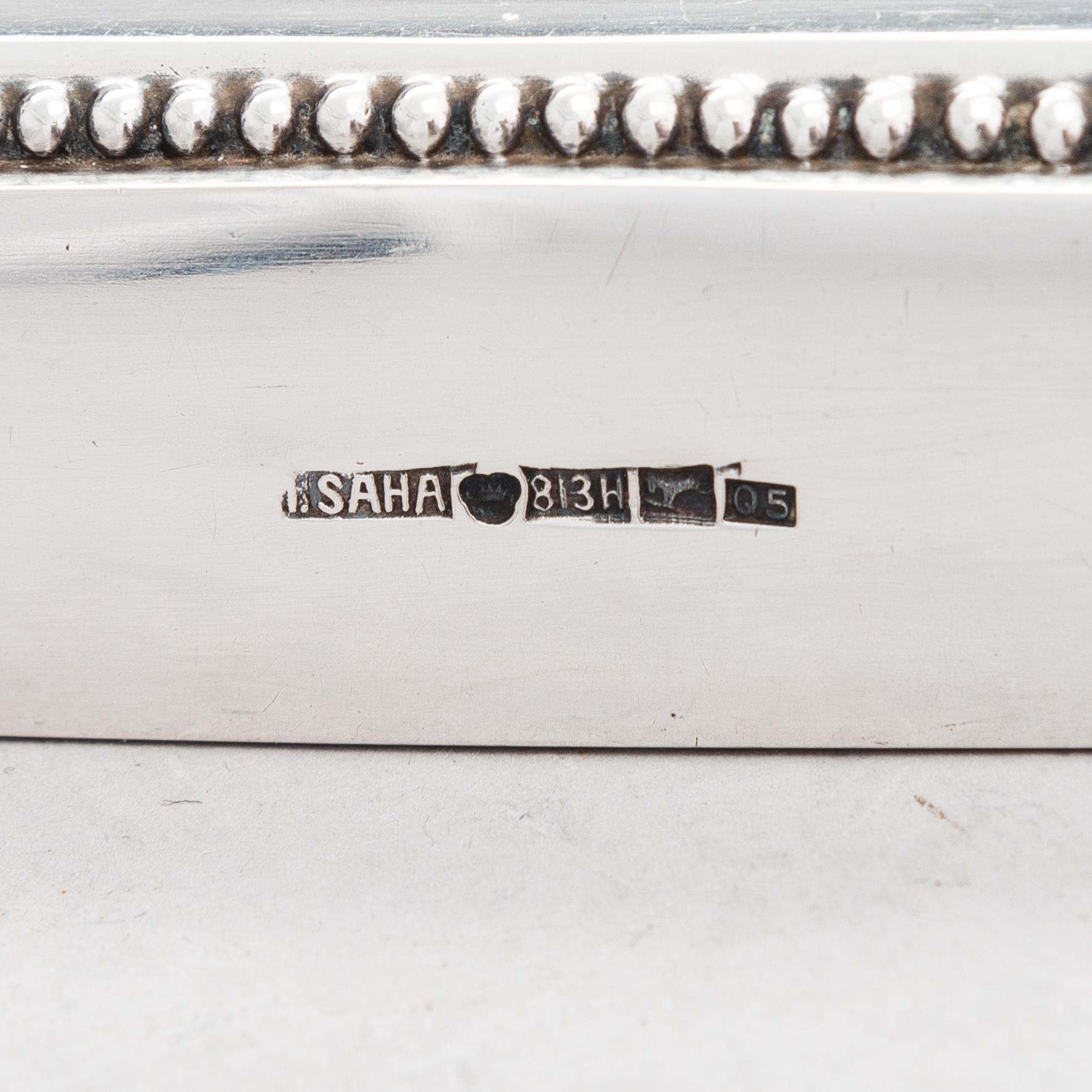 Iisakki Saha, mustepulloteline, hopeaa, Pori 1921.