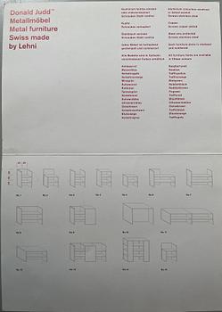 Donald Judd, a "Corner Chair No 15", Lehni, Switzerland, 1989.