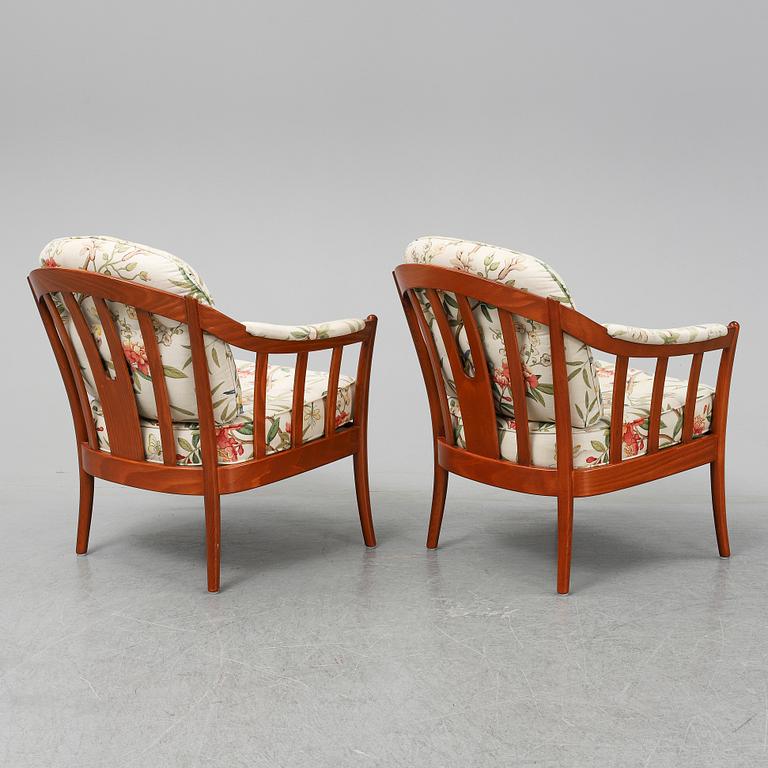 A pair of "Andorra" easy chairs from Bröderna Andersson, second half of 20th century.