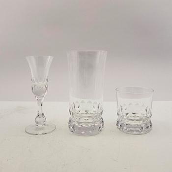 Göran Wärff, glass service, 71 pieces, "Prince", Kosta Boda, late 20th century.