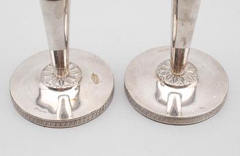 LJUSSTAKAR, 1 par, silver, K&EC, Göteborg 1960.