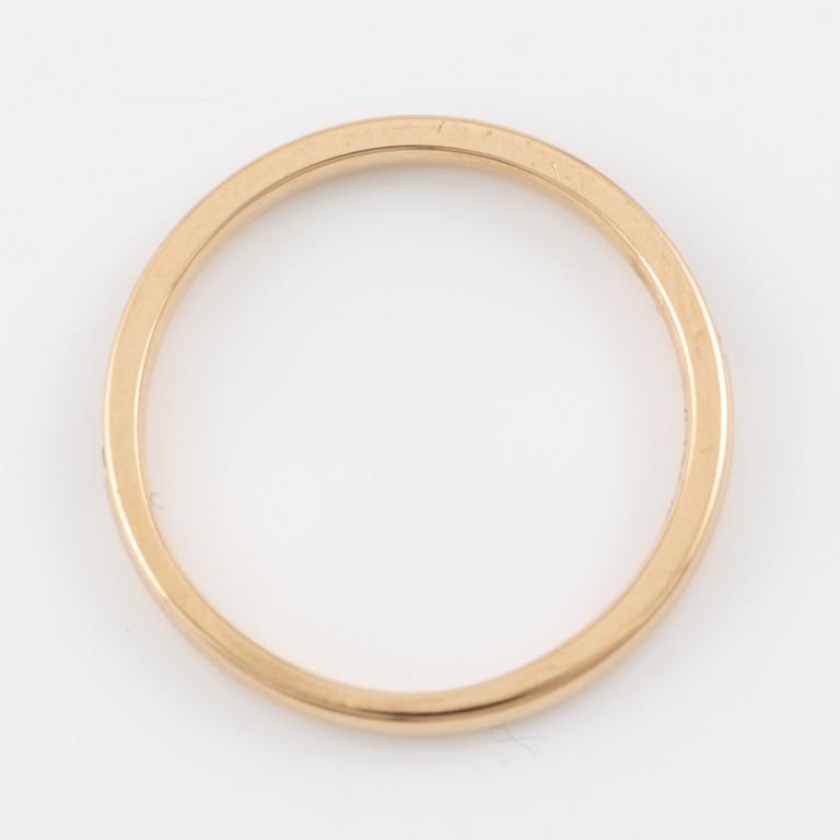 Wedding rings, a pair, Schalins, 18K gold with brilliant-cut diamonds.