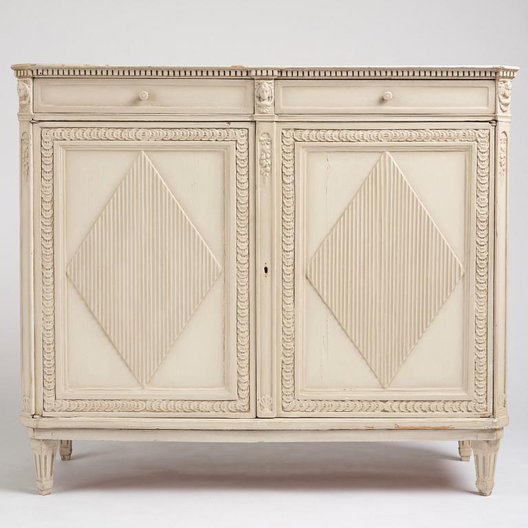 A late Gustavian cabinet, late 18th century.