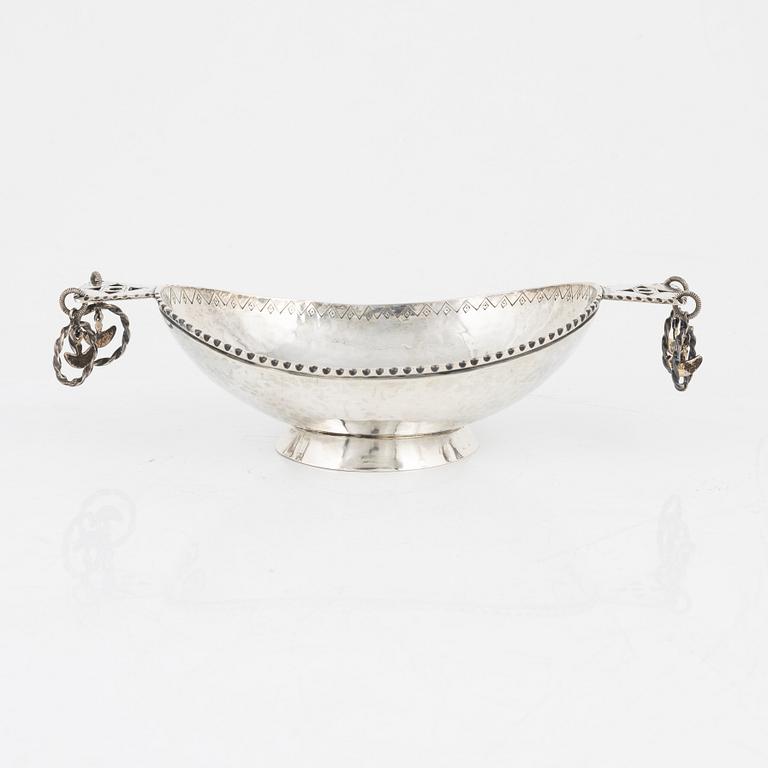 A Swedish sami silver bowl, marks of Göte Persson, Vilhelmina 1951.