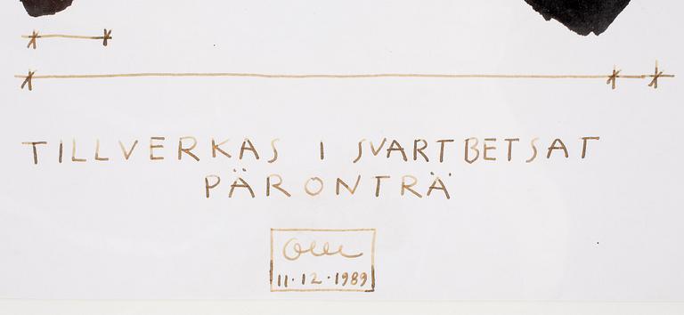 OLLE ANDERSSON, blandteknik, mongramsignerad o daterad 11.12.1989.