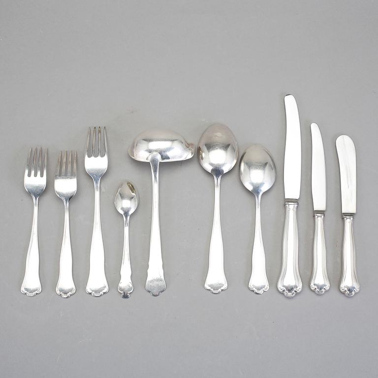 PARTI BESTICK, 69 delar, silver. Bl a GAB, Stockholm 1967. Tot ca 2650 g.