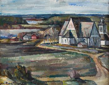 Mikko Carlstedt, Vy med Sääksmäki kyrka.