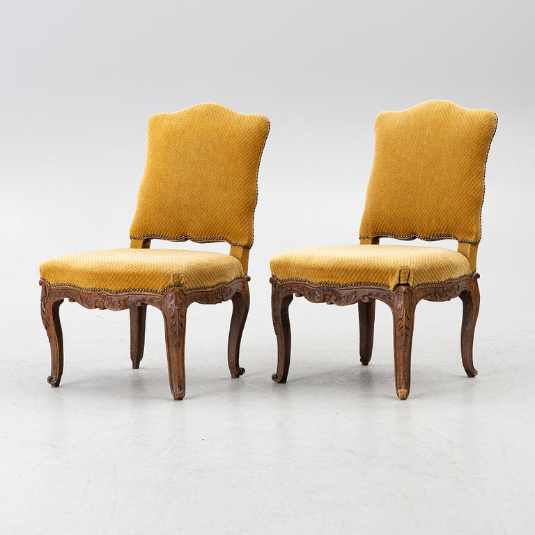 A pair of chairs, Louis XV, France, 18th century.