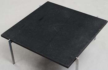 Poul Kjaerholm, a 'PK-61' steel and black stone top table, E Kold Christensen, Denmark 1960's.