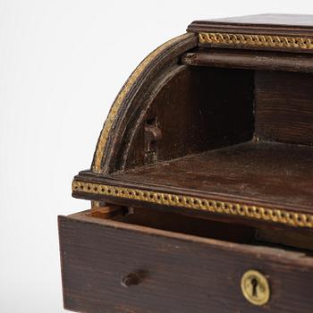 A Gustavian painted miniature escritoire.