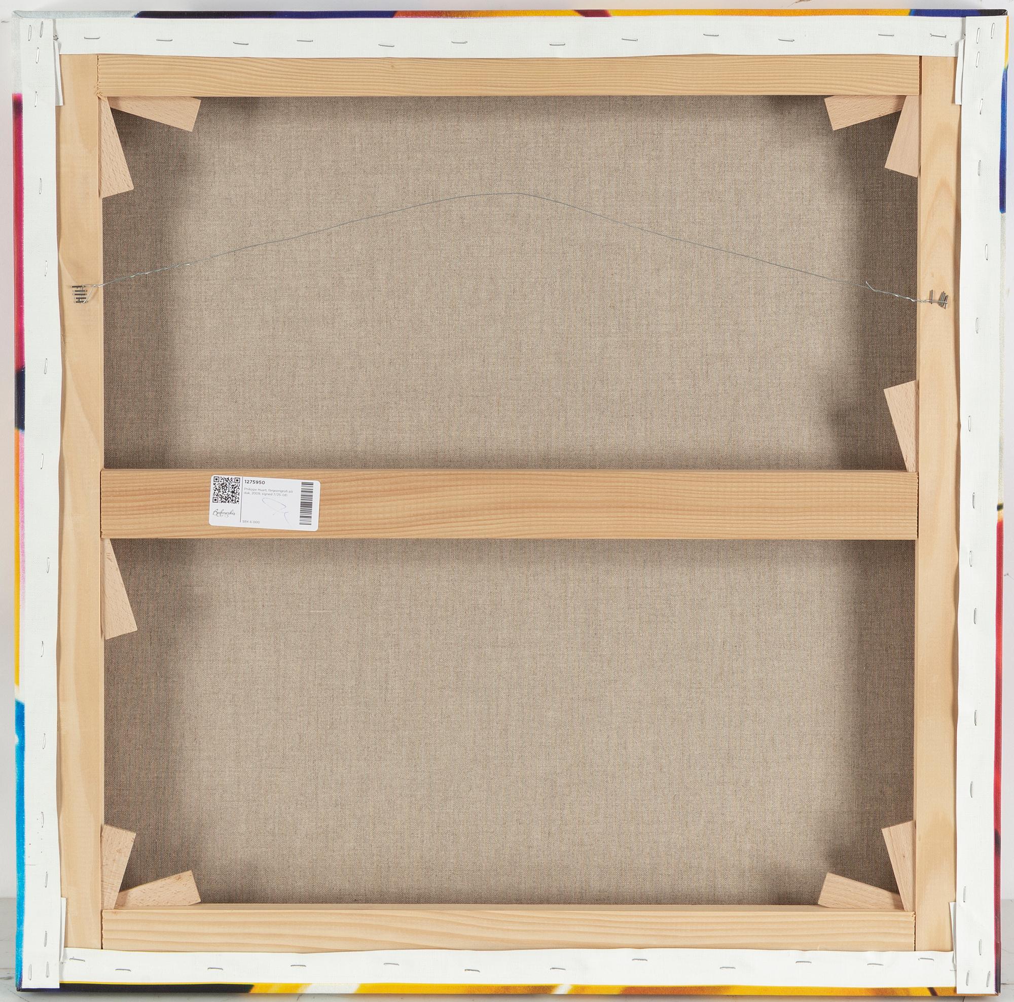 Philippe Huart, silkscreen in colours on canvas, 2009, signed 7/25.