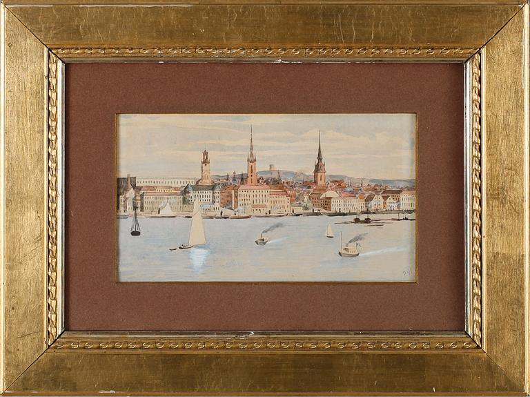 PER WICKENBERG, akvarell, monogramsignerad P.W.