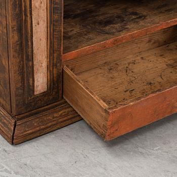 Hängskåp, senbarock, allmoge, daterat 1757.