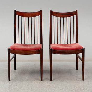 ARNE VODDER, eight Danish rosewood chairs from Sibast, 1960's.