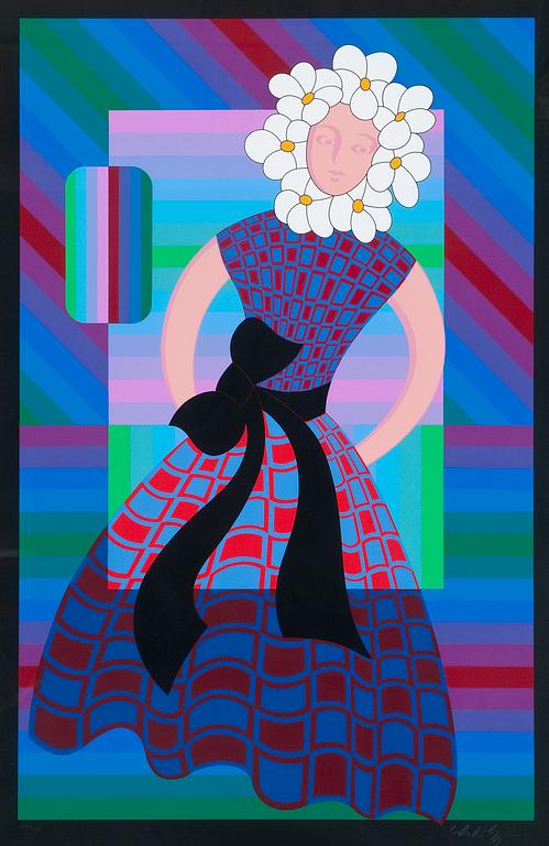 Victor Vasarely, FLOWER GIRL.