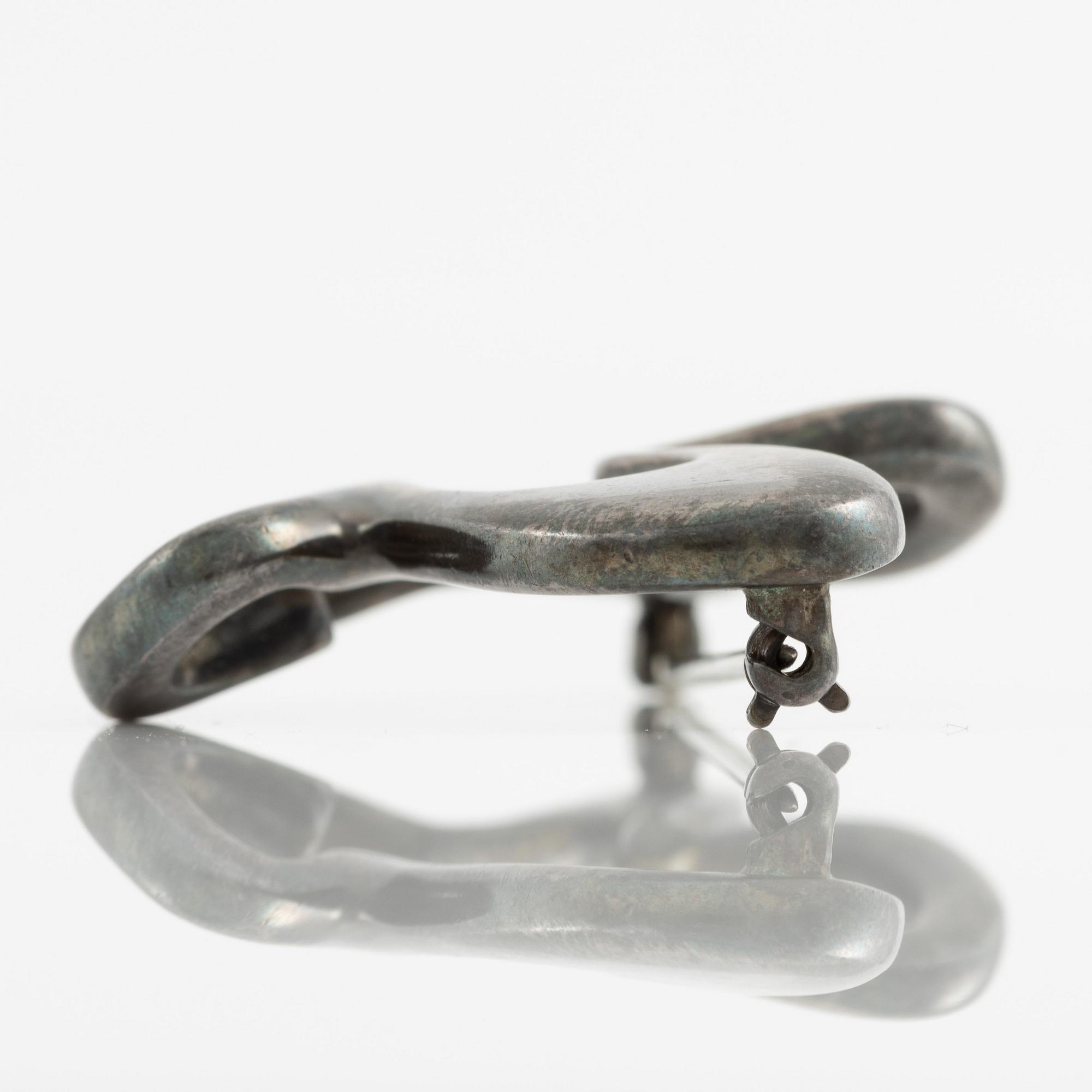 Henning Koppel, brosch, sterlingsilver, Splash, för Georg Jensen, Danmark efter 1945.