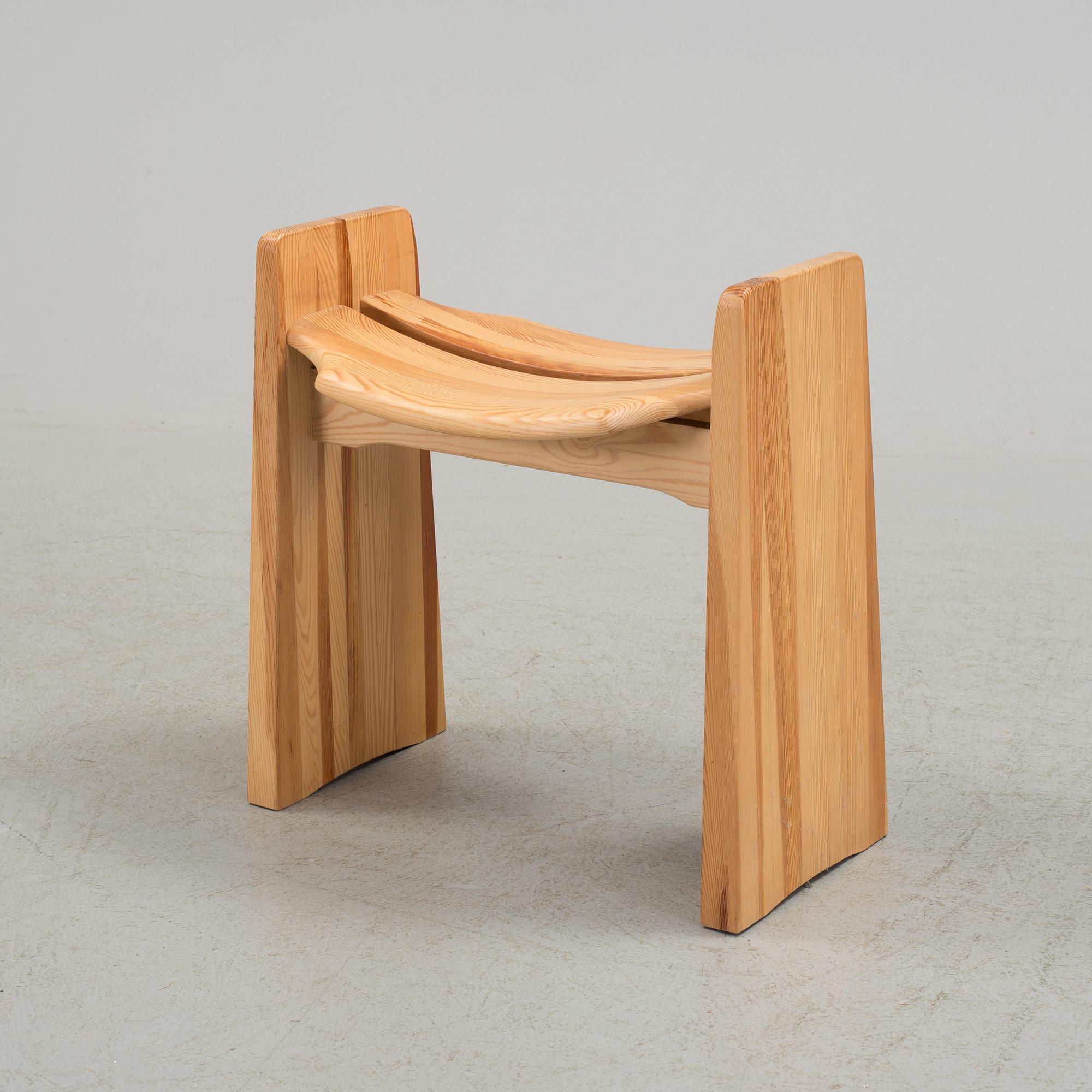 GILBERT MARKLUND, a pine stool from Furusnickarn AB, designed in 1969.