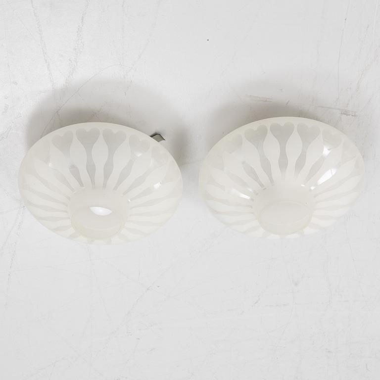 A pair of Swedish Modern ceiling lights, 1940's.