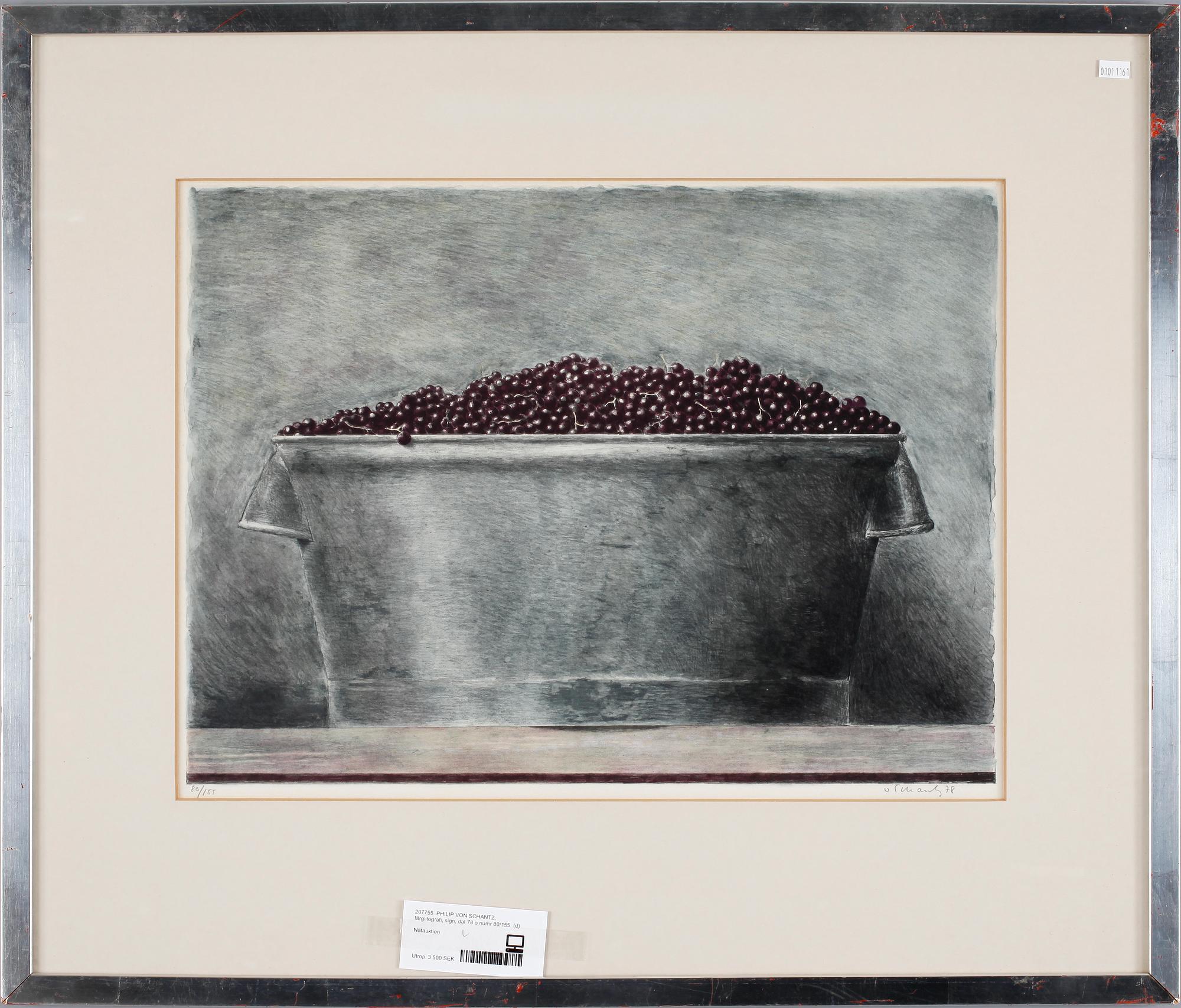 PHILIP VON SCHANTZ, färglitografi, sign, dat 78 o numr 80/155.